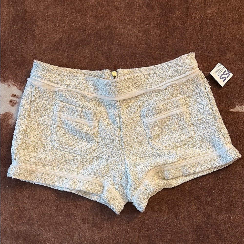 Women's Cream Tweed Shorts